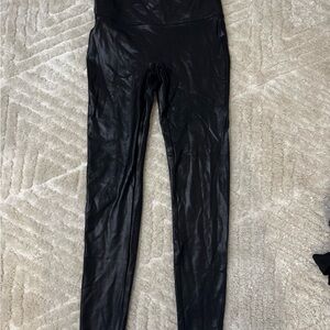 SPANX faux leather Black Leggings
